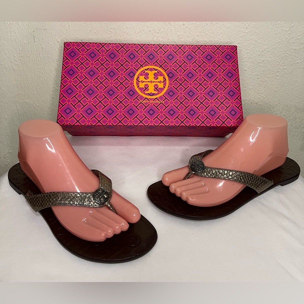 Authentic Tory Burch Thora Miller Leather Sandals sz 9